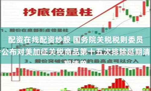 配资在线配资炒股 国务院关税税则委员会公布对美加征关税商品第十五次排除延期清单
