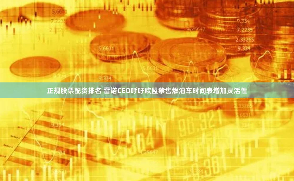 正规股票配资排名 雷诺CEO呼吁欧盟禁售燃油车时间表增加灵活性